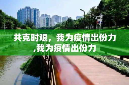 共克时艰，我为疫情出份力,我为疫情出份力