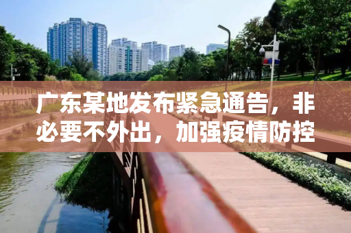 广东某地发布紧急通告，非必要不外出，加强疫情防控,非必要不外出!广东一地紧急通告