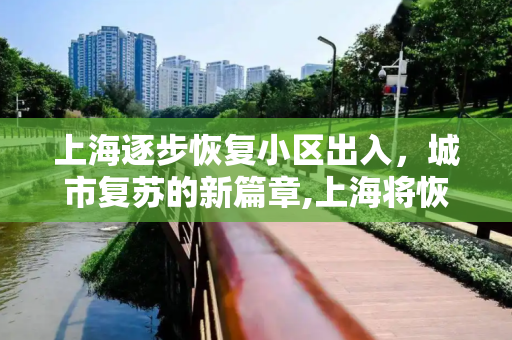 上海逐步恢复小区出入，城市复苏的新篇章,上海将恢复小区出入