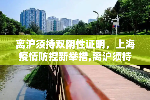 离沪须持双阴性证明，上海疫情防控新举措,离沪须持双阴性证明